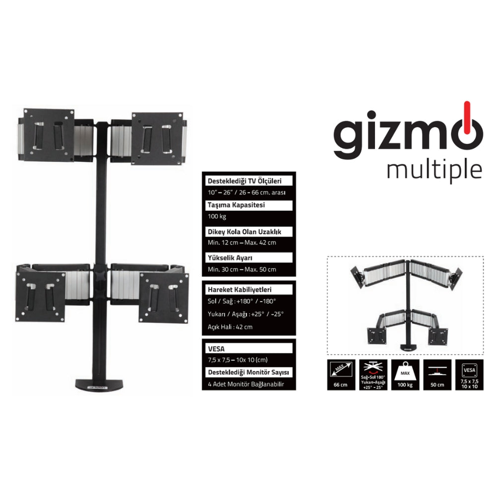 Artelon Gizmo Multiple TV Monitör Masa Askı Aparatı
