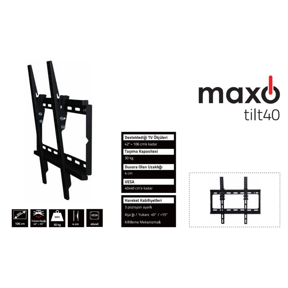 Artelon Maxo Tilt 40 TV Hareketli Duvar Askı Aparatı