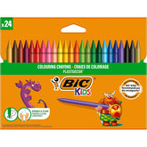 BIC Plastidecor Elleri Kirletmeyen Pastel Mum Boya, 24'lü Kutu