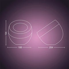 Philips Hue Iris Siyah Akıllı LED Masa Lambası, Bluetooth, RGB, 8.1W