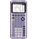 TI-84 Plus CE Python Edition Iris Purple mor grafik hesap makinesi ön görünüm