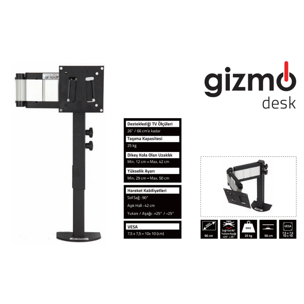 Artelon Gizmo Desk Monitör Masa Askı Aparatı