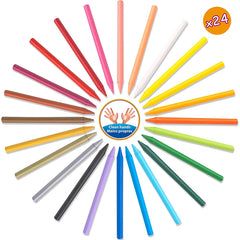 BIC Plastidecor Elleri Kirletmeyen Pastel Mum Boya, 24'lü Kutu