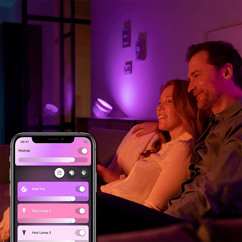 Philips Hue Iris Siyah Akıllı LED Masa Lambası, Bluetooth, RGB, 8.1W
